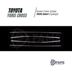Alternative view of Toyota Yaris Cross Uyumlu 2022 üzeri Cam Çıtası 4 Parça Paslanmaz Çelik