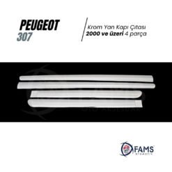 Alternative view of Peugeot 307 Krom Yan Kapı Çıtası 4 Prç, 2000 Üzeri P, Çelik