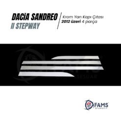 Alternative view of Dacia Sandero Stepway Krom Yan Kapı Çıtası 4 Kapı 2012> Paslanmaz Çelik