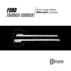 Alternative view of Ford Tourneo Courier 2024 Üzeri Sürgü Nikelajı 2 Parça Paslanmaz Çelik