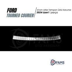 Alternative view of Ford Tourneo Courier Krom Arka Tampon Üstü Koruma 2024 Üzeri Paslanmaz Çelik