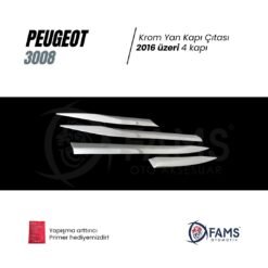Alternative view of Peugeot 3008 Krom Yan Kapı Çıtası 4 Kapı 2016 Ve Üzeri P.çelik Uyumlu