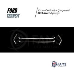 Alternative view of Ford Transit Krom Ön Panjur Çerçevesi 4 Parça 2019 Üzeri Paslanmaz Çelik Uyumlu