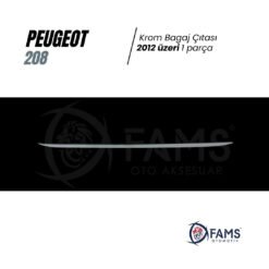 Alternative view of Peugeot 208 Uyumlu Krom Bagaj Çıtası 2012 Üzeri P,çelik