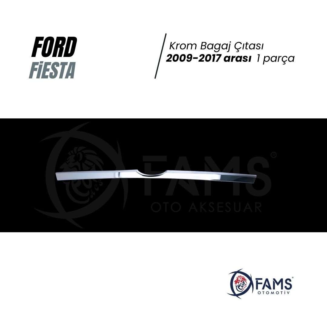 Ford Fiesta Krom Bagaj Çıtası 2009 - 2017 Arası P, Çelik - Görsel 2