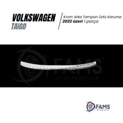 Alternative view of Vw Taigo 2022> Krom Arka Tampon Üstü Koruma P,çelik