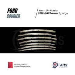 Alternative view of Ford Courier Krom Ön Panjur 7 Parça 2018-2023 Paslanmaz Çelik
