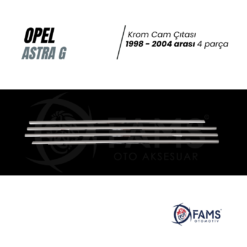 Alternative view of Opel Astra G Krom Cam Çıtası 4 Prç, 1998-2004 Arası P, Çelik