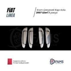 Alternative view of Fiat Linea Krom Kapı Kolu 4 Kapı 8 Parça 2007 Ve Üzeri Paslanmaz Çelik (ÇERÇEVELİ)