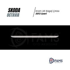 Alternative view of Skoda Octavia Uyumlu Krom Alt Bagaj Çıtası 2013-2019 Üzeri P, Çelik