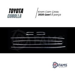 Alternative view of Toyota Corolla Uyumlu 2020 Üzeri Krom Cam Çıtası (ALT KISIM) 8 Parça Paslanmaz Çelik