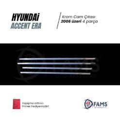 Alternative view of Hyundai Accent Era Krom Cam Çıtası 4 Kapı 2006 Üzeri P.çelik