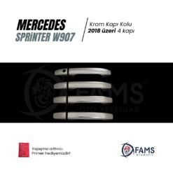Alternative view of Mercedes Sprinter W907 Krom Kapı Kolu 4 Kapı 2018 Ve Üzeri Paslanmaz Çelik