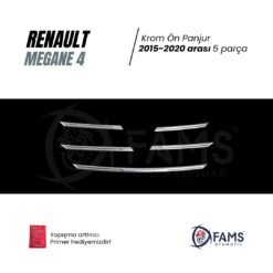 Alternative view of Renault Megane 4 Krom Ön Panjur 5 Prç. 2015-2020 P. Çelik