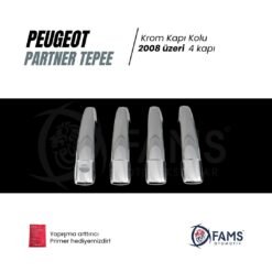 Alternative view of Peugeot Partner Tepee Krom Kapı Kolu 4 Kapı 2008> Paslanmaz Çelik