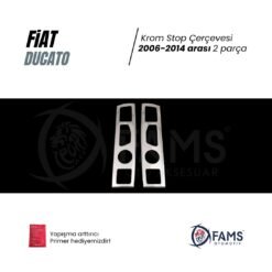 Alternative view of Fiat Ducato Krom Stop Çerçeve 2 Parça 2006-2014 Arası Paslanmaz Çelik