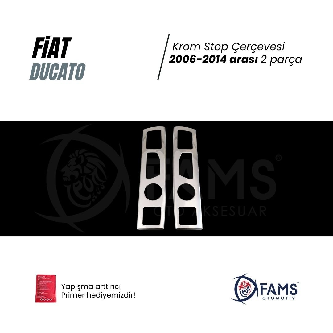 Fiat Ducato Krom Stop Çerçeve 2 Parça 2006-2014 Arası Paslanmaz Çelik - Görsel 2