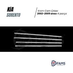 Alternative view of Kia Sorento Uyumlu Krom Cam Çıtası 4 Prç 2002-2009 Arası P,çelik