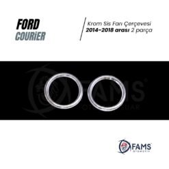Alternative view of Ford Courier Krom Sis Çerçevesi 2014-2018 Uyumlu Paslanmaz Çelik