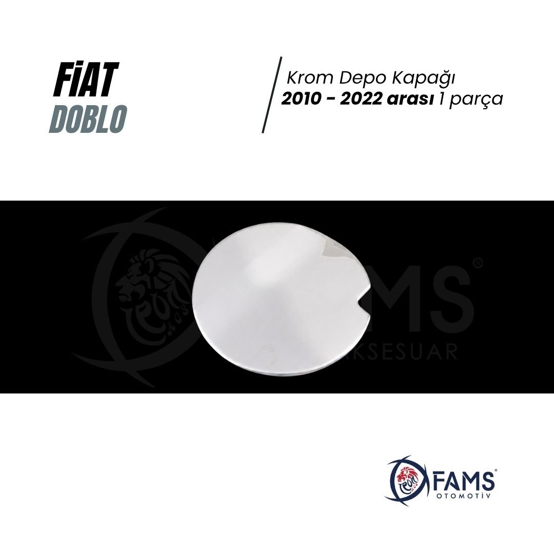 Fiat Doblo Uyumlu Krom Depo Kapağı 2010-2022 P,çelik - Görsel 2