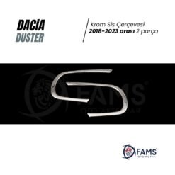 Alternative view of Dacia Duster Uyumlu Krom Sis Çerçevesi 2 Prç, 2018-2023 P,çelik Uyumlu
