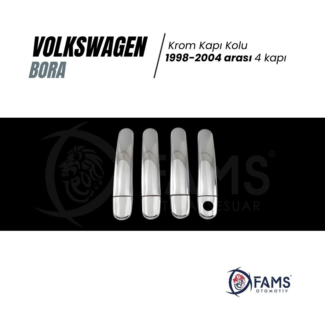 Vw Bora Krom Kapı Kolu 4 Kapı 1998-2004 Paslanmaz Çelik - Görsel 2