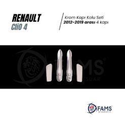 Alternative view of Renault Clio 4 Hb Krom Kapı Kolu Seti 4 Kapı 2012-2019 P,çelik Uyumlu