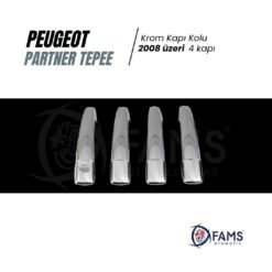 Alternative view of Peugeot Partner Tepee Krom Kapı Kolu 4 Kapı 2008> Paslanmaz Çelik