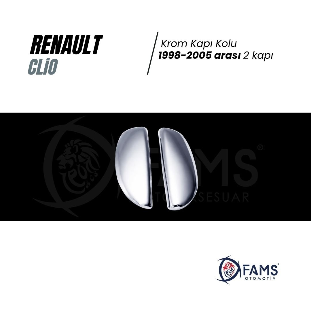 Renault Clio 2 Hb Krom Kapı Kolu 1998-2005 Arası Uyumlu 2 Kapı P, Çelik - Görsel 2