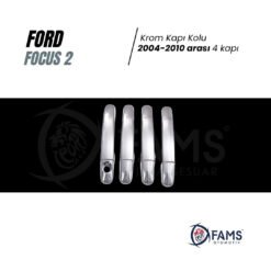 Alternative view of Ford Focus 2 Krom Kapı Kolu 4 Kapı 2004-2010 Arası Paslanmaz Krom Uyumlu