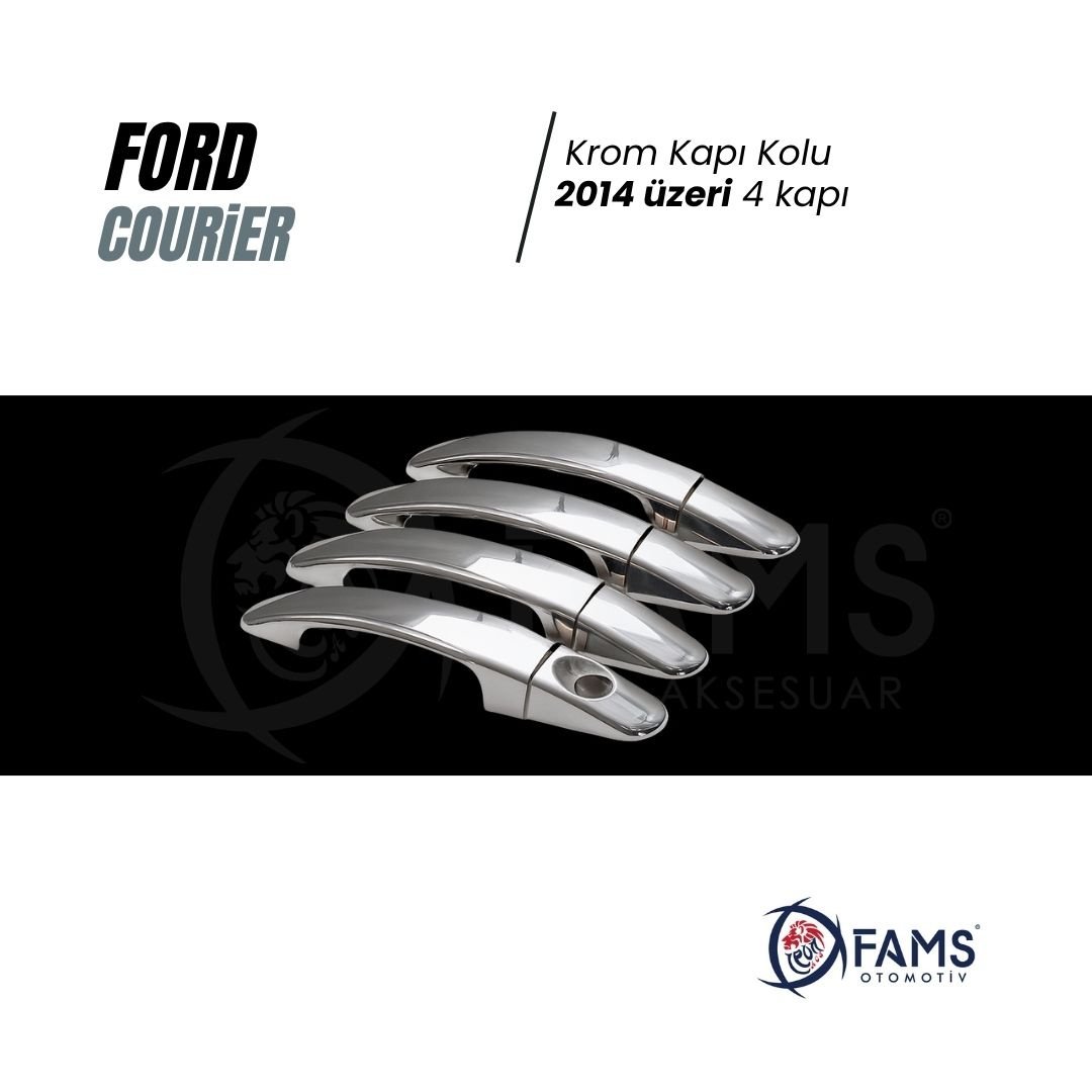 Ford Tourneo Courier Krom Kapı Kolu 4 Kapı 2014 Üzeri P, Çelik Uyumlu - Görsel 2