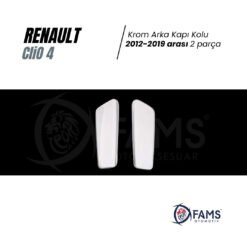 Alternative view of Renault Clio 4 Krom Arka Kapı Kolu 2012-2019 Arası 2 Prç. P. Çelik