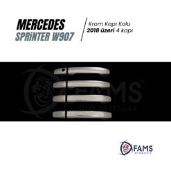 Alternative view of Mercedes Sprinter W907 Krom Kapı Kolu 4 Kapı 2018 Ve Üzeri Paslanmaz Çelik