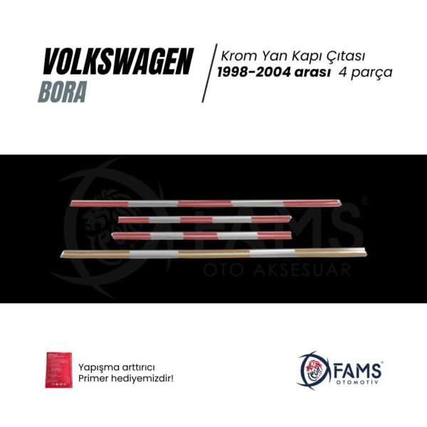 Vw Bora Krom Yan Kapı Çıtası 4 Kapı 1998-2005 P. Çelik - Görsel 3