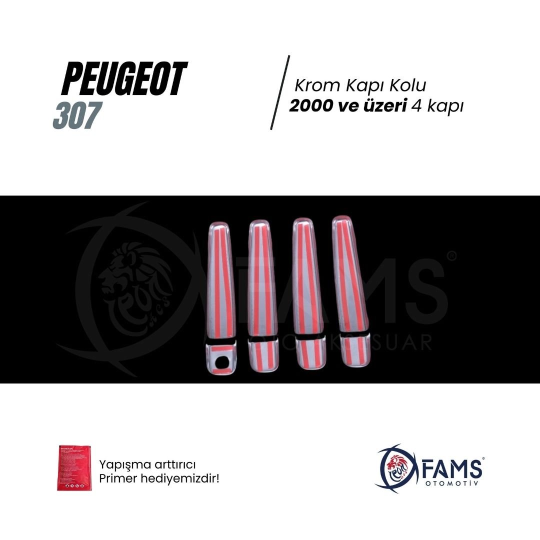 Peugeot 307 Krom Kapı Kolu 4 Kapı 2000 Üzeri P. Çelik - Görsel 3