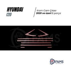 Hyundai İ20 Uyumlu Krom Cam Çıtası 8 Prç, 2020 Ve Üzeri Paslanmaz Çelik - Görsel 3