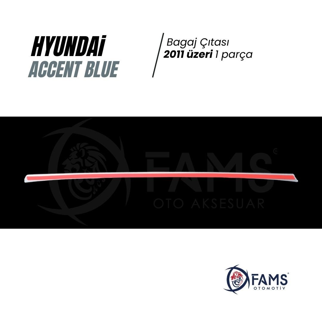 Hyundai Accent Blue Solaris Krom Bagaj Çıtası 2011 Üzeri P,çelik - Görsel 3