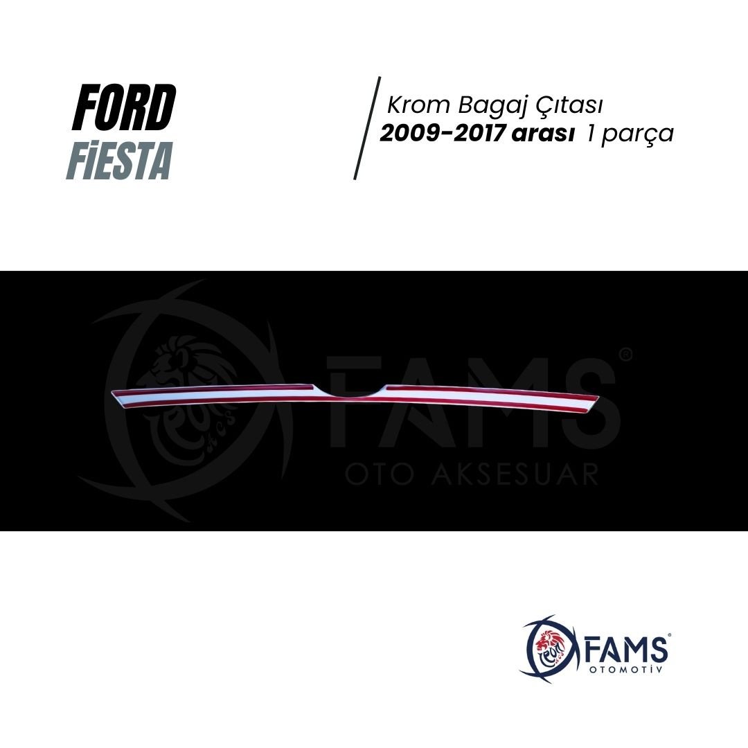 Ford Fiesta Krom Bagaj Çıtası 2009 - 2017 Arası P, Çelik - Görsel 3