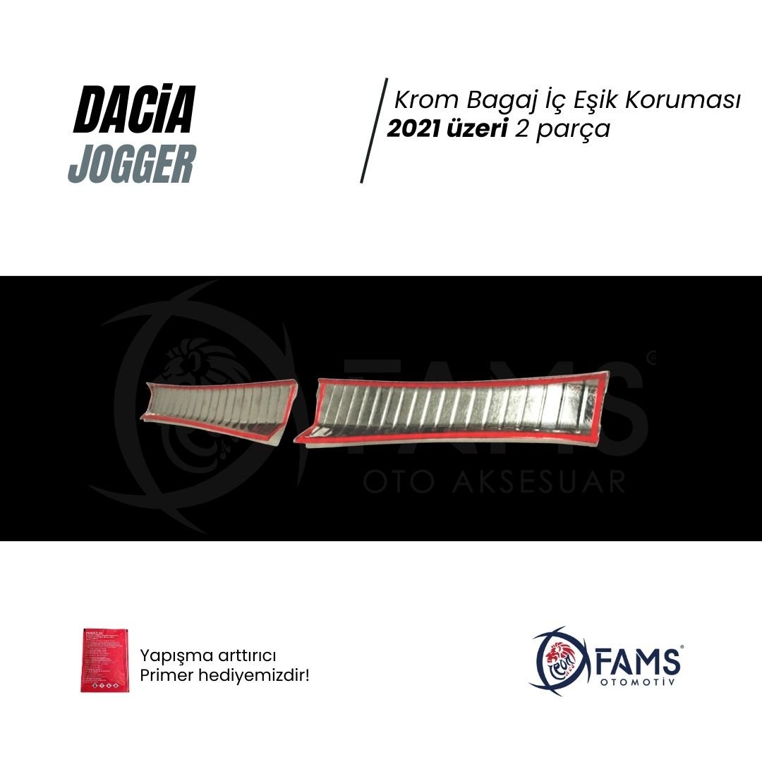Dacia Jogger Krom Bagaj Iç Eşik Koruma 2 Parça 2021> Paslanmaz Çelik - Görsel 3