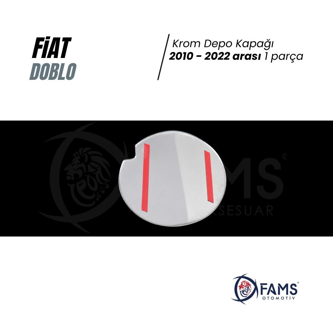 Fiat Doblo Uyumlu Krom Depo Kapağı 2010-2022 P,çelik - Görsel 3