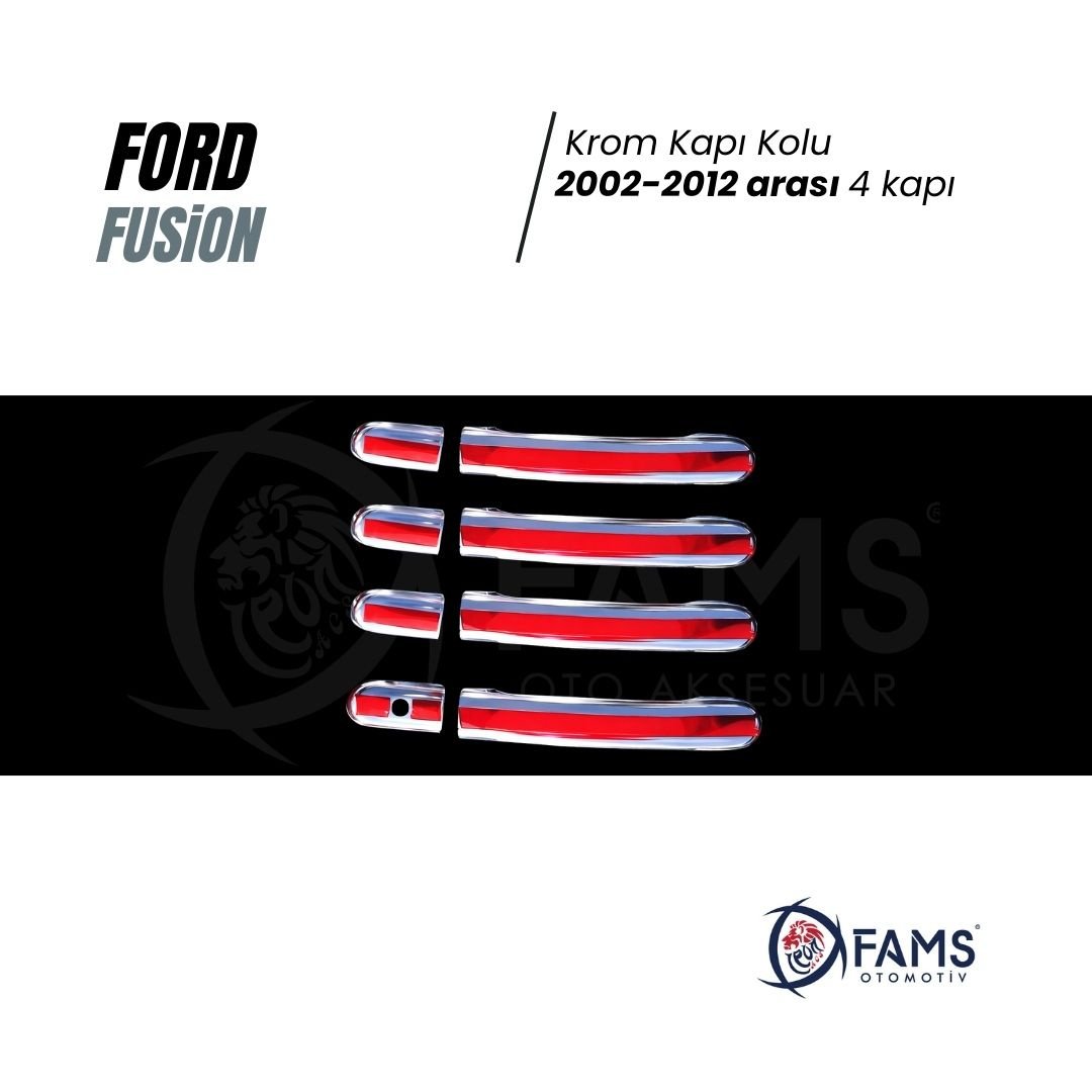 Ford Fusion Krom Kapı Kolu 4 Kapı 2002 Üzeri P, Çelik - Görsel 3