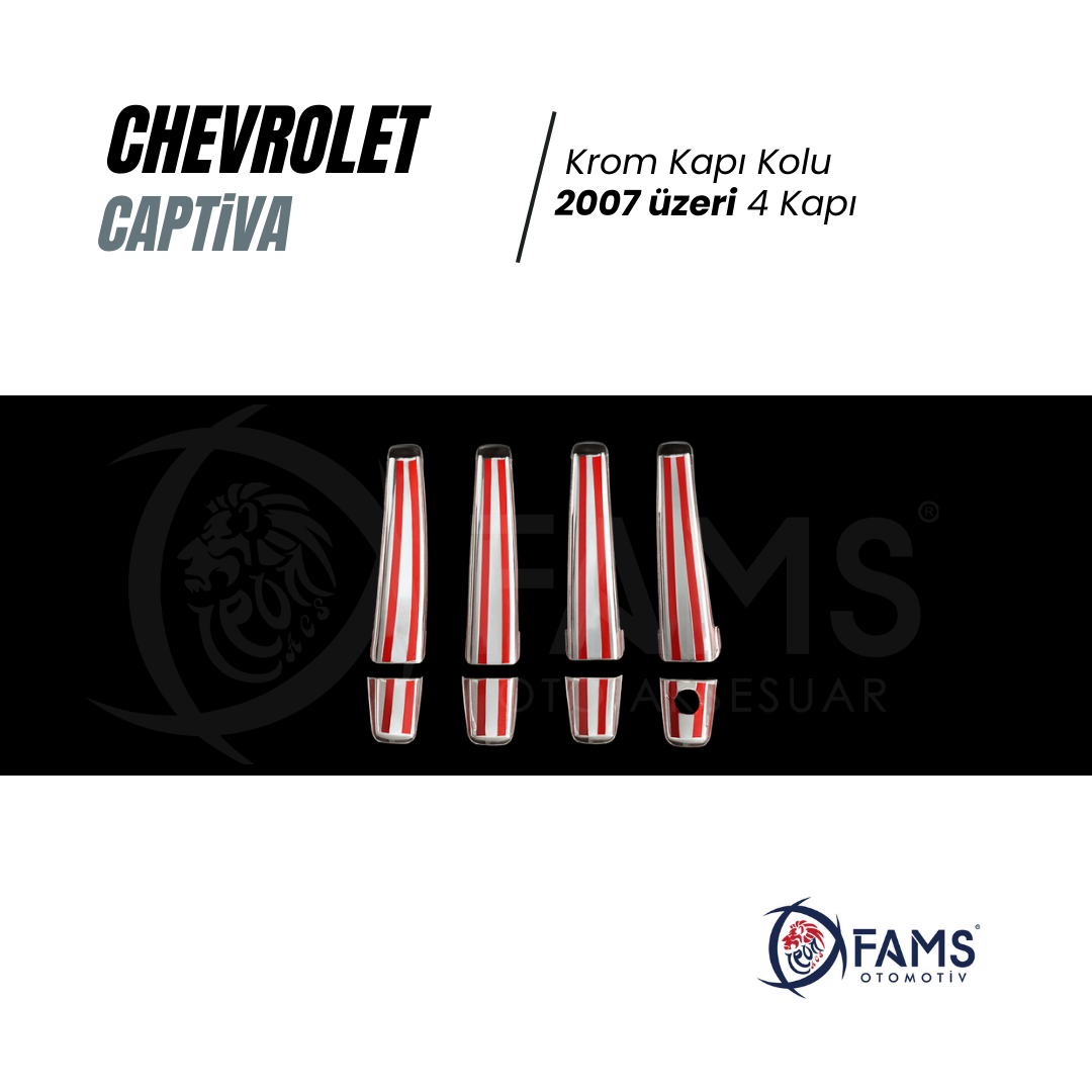Chevrolet Captiva Krom Kapı Kolu 4 Parça 2007 Üzeri P. Çelik - Görsel 3