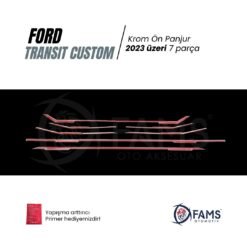 Alternative view of Ford Transit Custom 2023 > Ön Panjur 7 Parça Paslanmaz Çelik