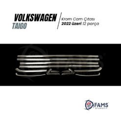 Alternative view of Vw Taigo 2022 > Krom Cam Çıtası 12 Parça Paslanmaz Çelik