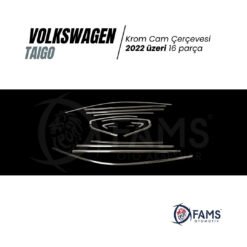 Alternative view of Vw Taigo 2022 > Krom Cam Çerçevesi 16 Parça Paslanmaz Çelik