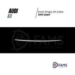 Alternative view of Audi A3 Uyumlu Krom Bagaj Alt Çıtası 2013 Üzeri Paslanmaz Çelik