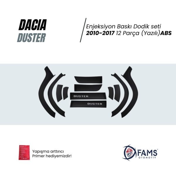 Dacia Duster Uyumlu 2010-2017 Abs Dodik Full Set 12 Parça Enjeksiyon Baskı (Yazılı) - Görsel 2