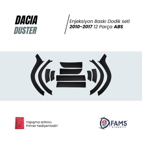 Dacia Duster Uyumlu 2010-2017 Abs Dodik Full Set 12 Parça Enjeksiyon Baskı (yazısız) - Görsel 2