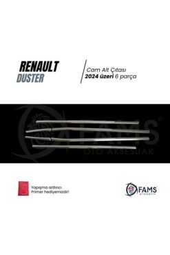 Alternative view of Renault Duster 2024 Üzeri Krom Cam Alt Çıtası 6 Parça Paslanmaz Çelik