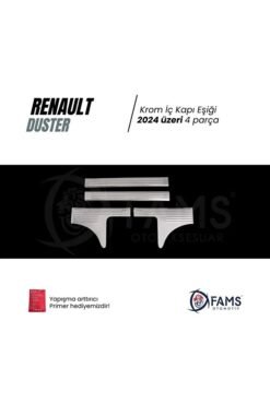 Alternative view of Renault Duster 2024 Üzeri Için Krom İç Kapı Eşiği 4 Kapı Paslanmaz Çelik